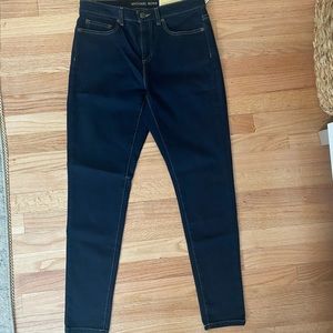 NWT Michael Kors Dark Rinse Mid Rise Jeans